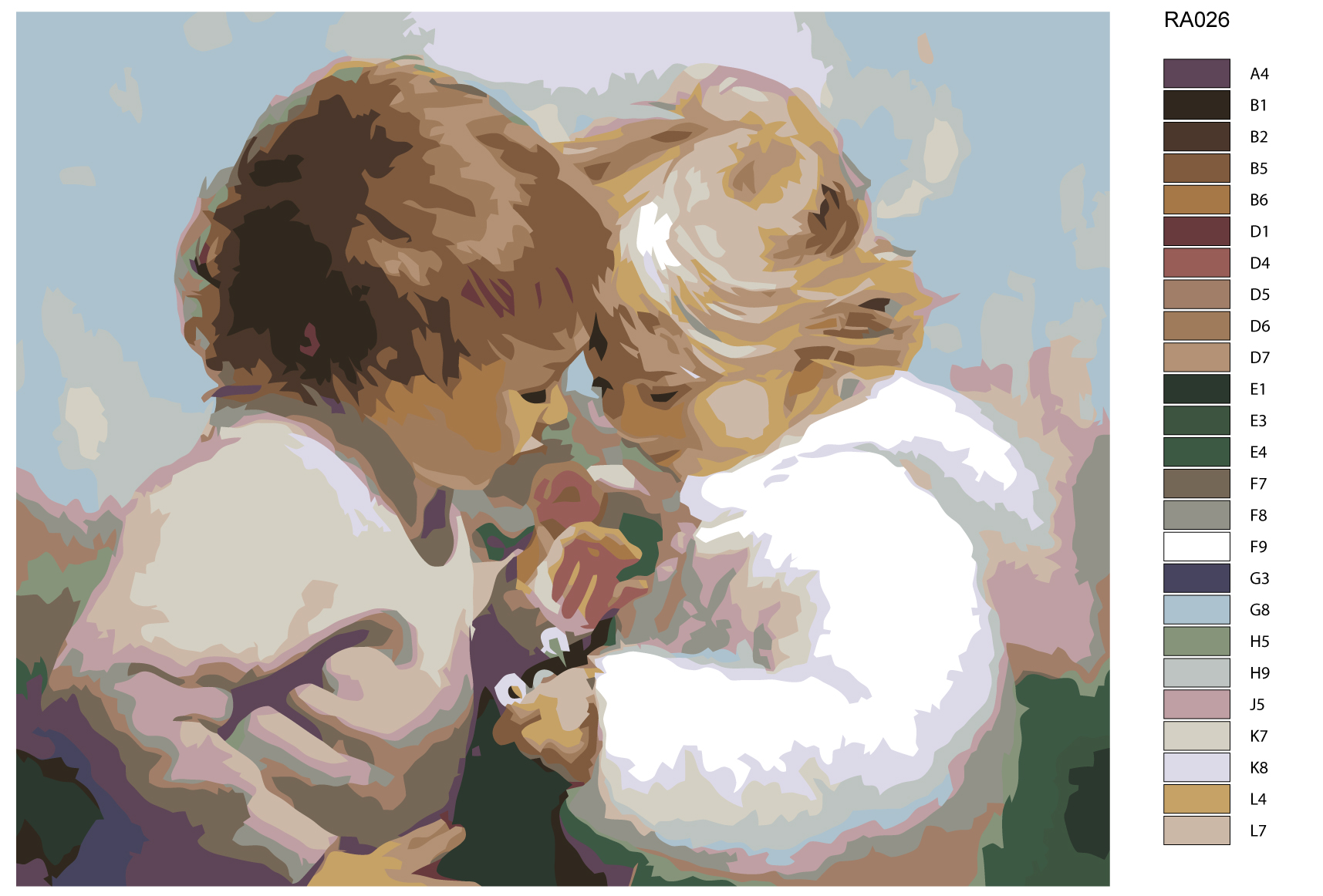 

Картина по номерам, 40 x 50, RA026, RA026