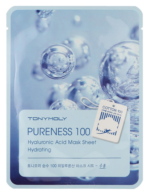 Маска для лица TONY MOLY Pureness, 100 тканевая, с гиалуроновой кислотой, 21 мл