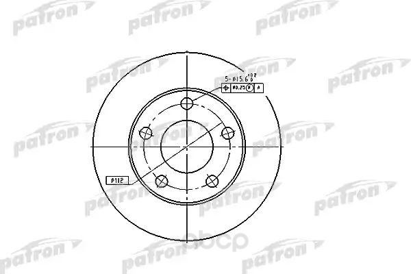фото Тормозной диск patron для pbd4026