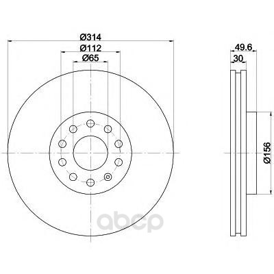 

Тормозной диск HELLA PAGID 8DD355117791