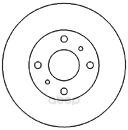 Тормозной диск Mapco передний вентилируемый 280x22, 4 отверстия  45515