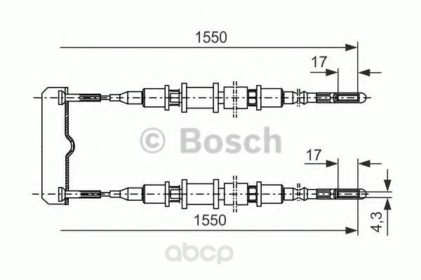 

Трос cтояночного тормоза BOSCH 1987477250