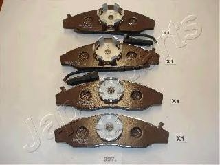 

Колодки дисковые передние ssangyong musso/korando 2.0i-2.9td 88-00 Japanparts PA997AF