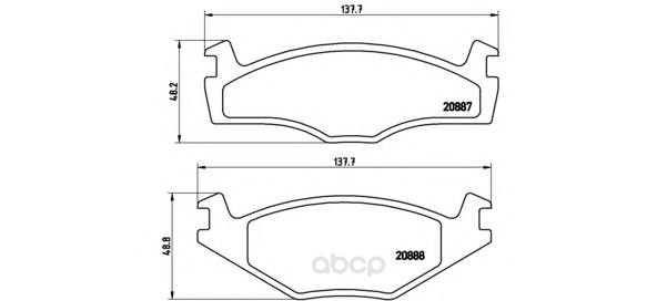 

Тормозные колодки brembo дисковые P85005