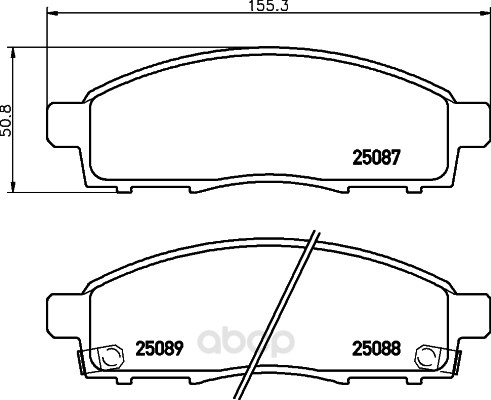 

Тормозные колодки дисковые brembo P56102