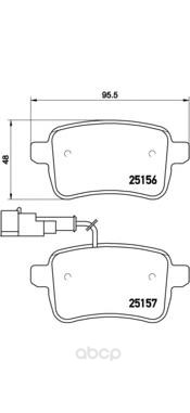 

Тормозные колодки дисковые brembo P23133