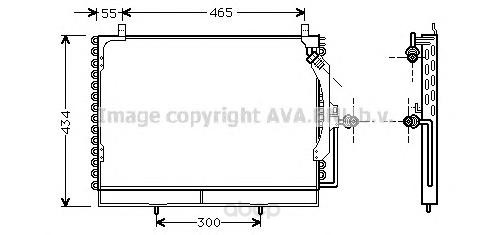 

Pадиатор кондиционера MB W124 td 84-95 Ava MS5161