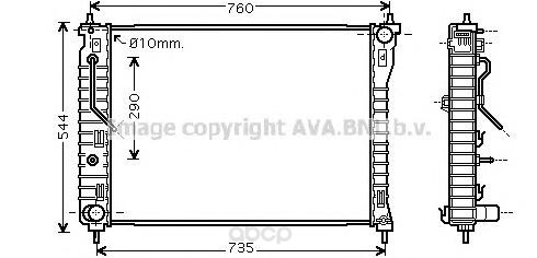

Pадиатор системы охлаждения акпп Opel Antara, Chevrolet Captiva 06 Ava OL2434