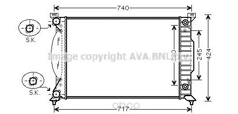 фото Радиатор охлаждения двигателя ava ai2202