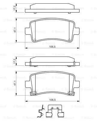 

Комплект тормозных дисковых колодок BOSCH 0 986 494 124