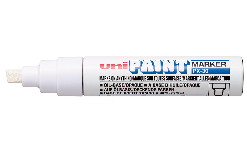 

Маркер перманентный Uni Paint PX-30 4-8,5мм клиновидный (белый, упаковка из 6 штук)