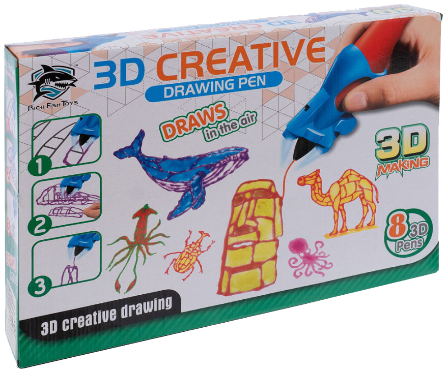 фото Набор детских 3d-ручек fitfun toys 8808-4 8 шт.