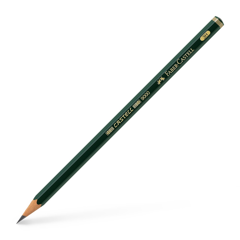 

Faber Castell Чернографитовый карандаш CASTELL 9000, твердость 3H