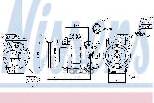 фото Компрессор кондиционера nissens 89026
