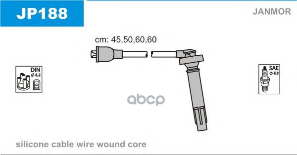 Комплект проводов зажигания JANMOR JP188