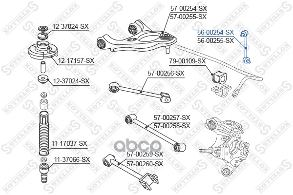 фото Стойка стабилизатора stellox 5600254sx
