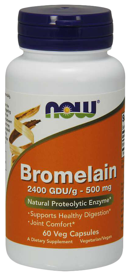 Купить Для пищеварения NOW Bromelain 500 мг 60 капсул