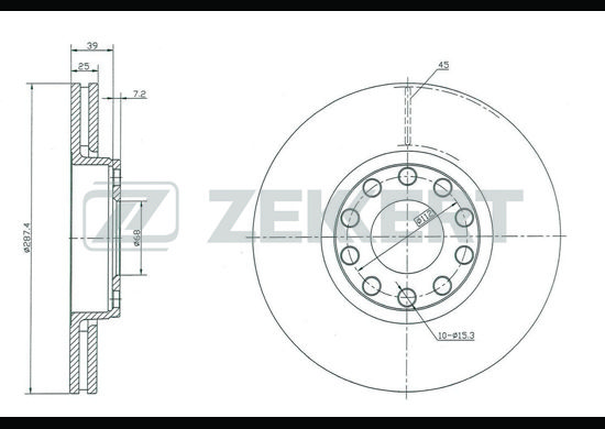 фото Тормозной диск zekkert bs-5360