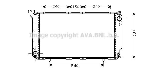 

Радиатор охлаждения двигателя AVA QUALITY COOLING SU2010