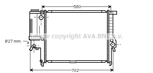 

Радиатор охлаждения двигателя AVA QUALITY COOLING BW2195