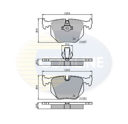 

Комплект тормозных колодок, дисковый тормоз COMLINE CBP01547