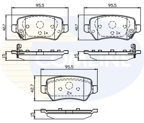 фото Комплект тормозных колодок, дисковый тормоз comline cbp32239