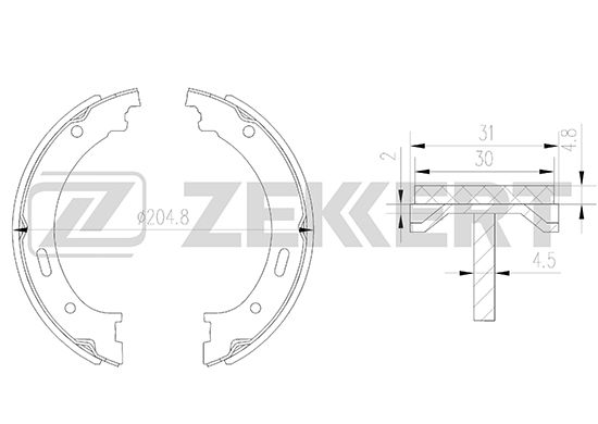 

Комплект тормозных колодок ZEKKERT BK-4146