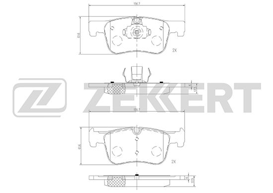

Тормозные колодки ZEKKERT дисковые BS-2143