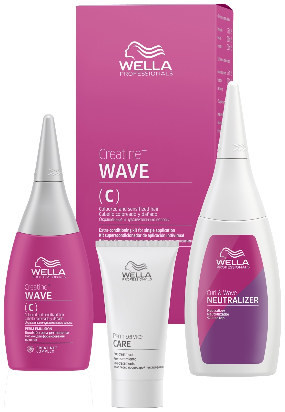 Купить Набор средств для волос Wella Professionals Creatine+ Wave (C) 30 мл + 75 мл + 100 мл