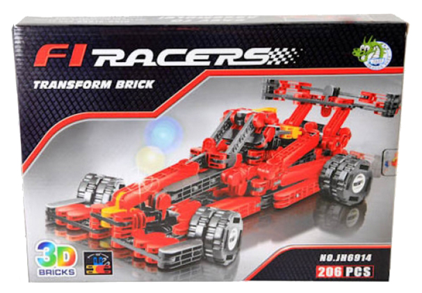 

Конструктор F1 Racer, 206 деталей, Красный;серый;желтый