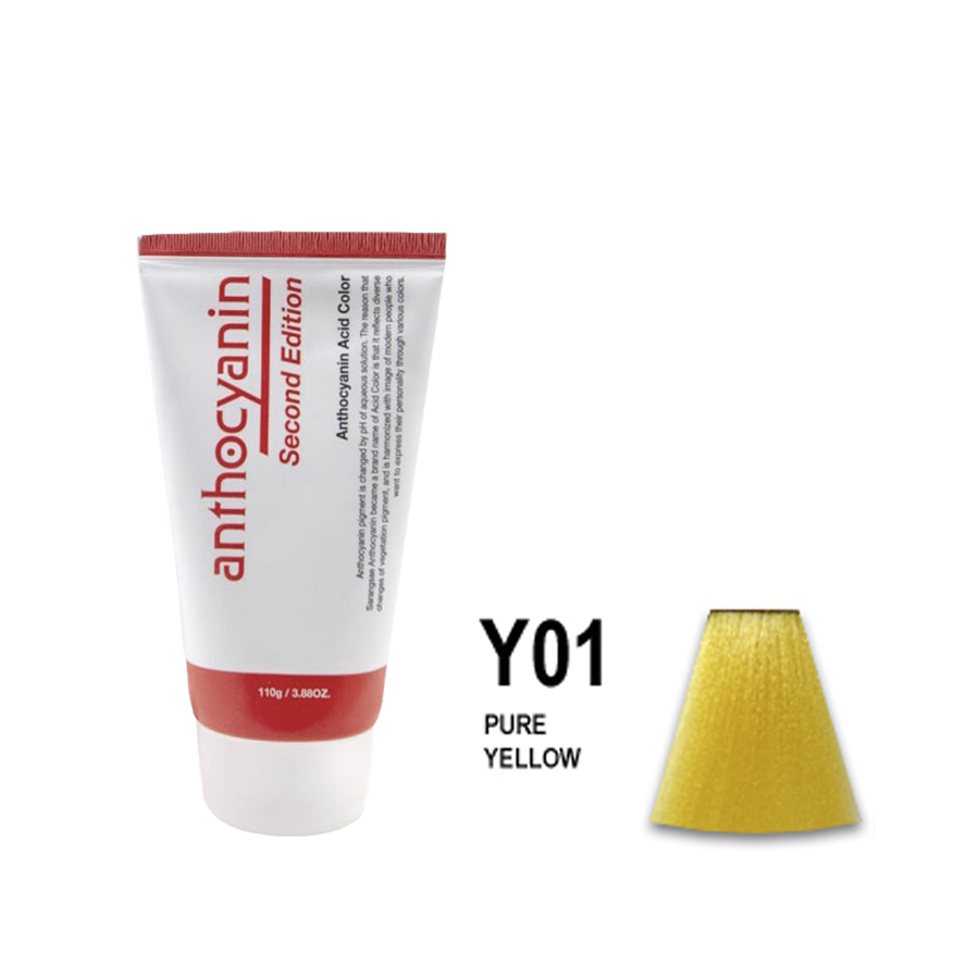 Краска для волос ANTHOCYANIN 110 Y01 - Pure Yellow