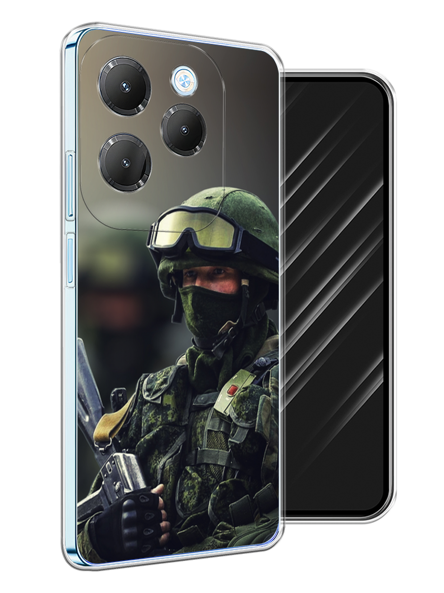 

Чехол Awog на Infinix Hot 40 Pro "Солдат", Зеленый;серый, 3105350-1