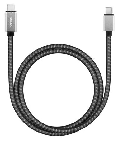 Кабель магнитный Deppa USB-С - USB-C, 100W, PD 1.5м, серый