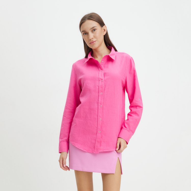 

Рубашка женская Maison David BLN923-1 розовая M, Розовый, BLN923-1