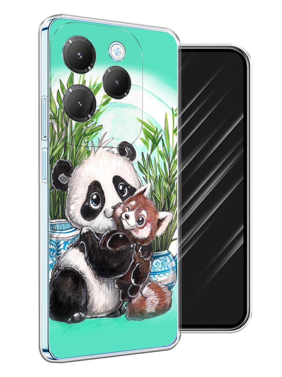 

Чехол Awog на Infinix Hot 40 Pro "Друзья зверята", Бирюзовый;белый;черный, 3105350-1