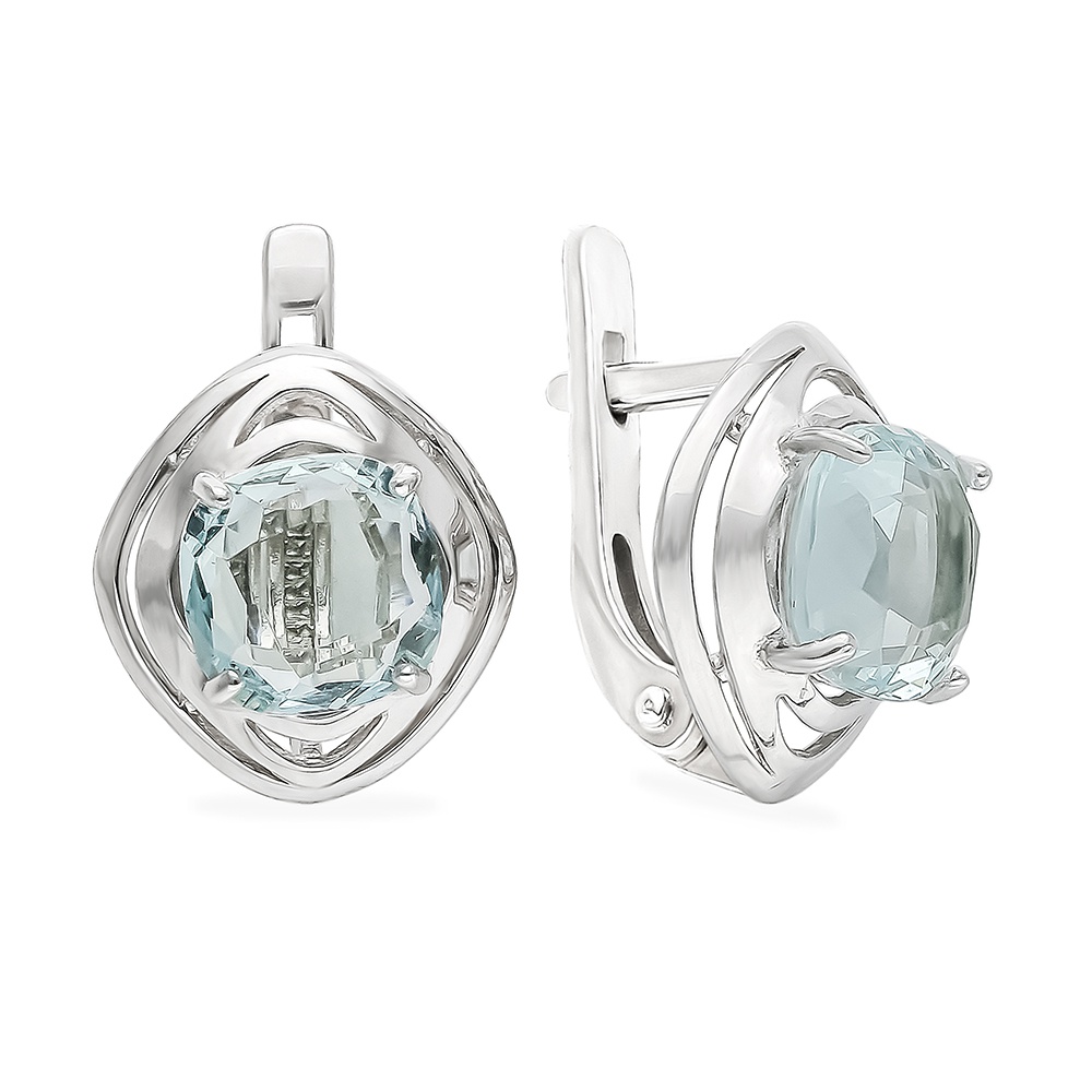 

Серьги из серебра с ювелирным кристаллом 585Gold 702008216, 702008216