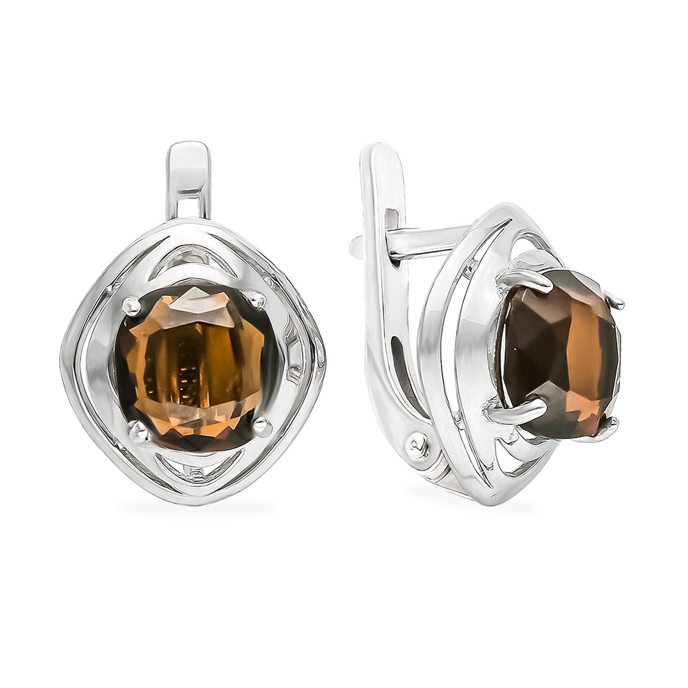 

Серьги из серебра с ювелирным кристаллом 585Gold 702008113, 702008113