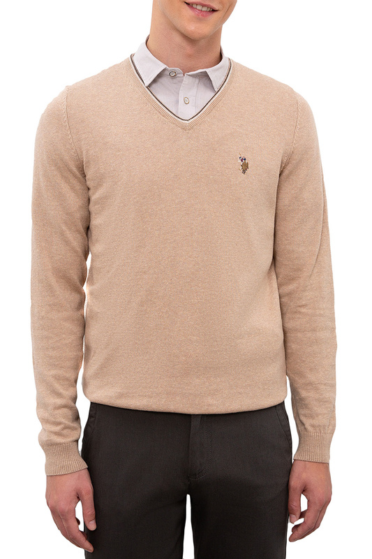 фото Пуловер мужской u.s. polo assn. g081sz0tk0td03-bsk20 бежевый l