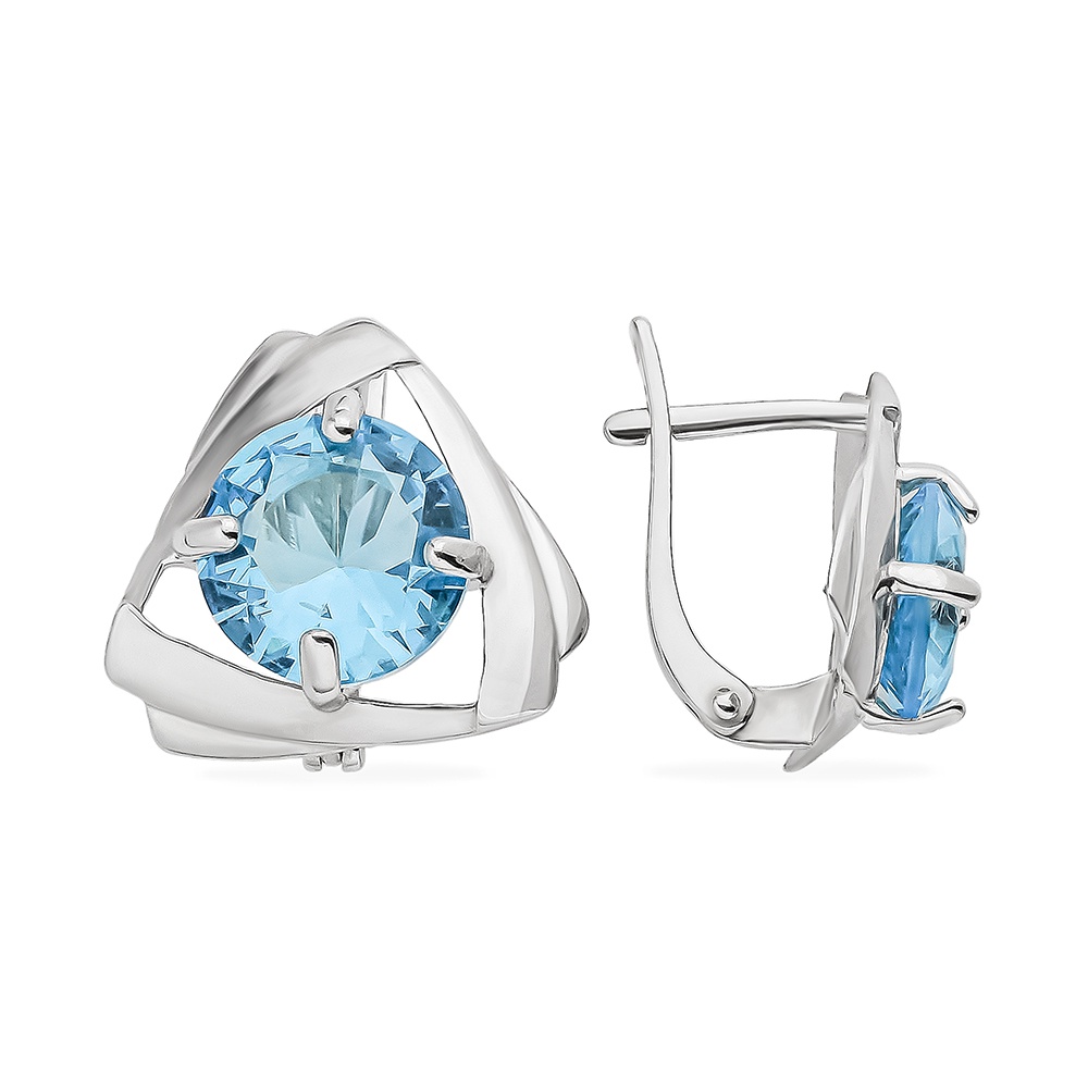 

Серьги из серебра с ювелирным кристаллом 585Gold 702008276, 702008276