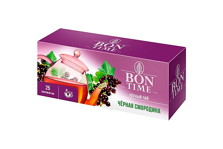 Чай черный «Bontime», «Чёрная смородина», 25 пакетиков, 37 г