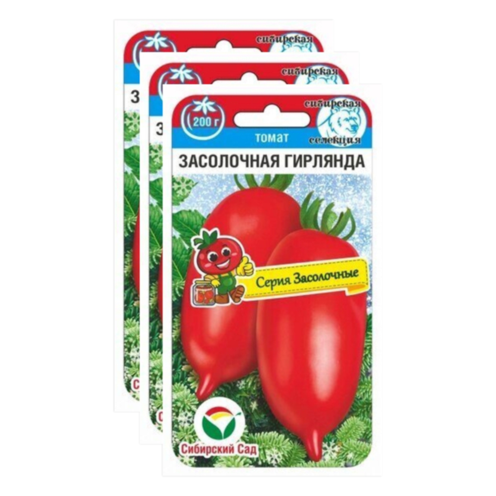 

Семена томат Засолочная гирлянда Сибирский сад 23-02300 3 уп., Томат
