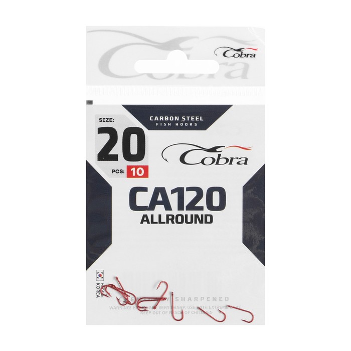 Крючки Cobra ALLROUND сер. CA120 разм. 020 10шт.