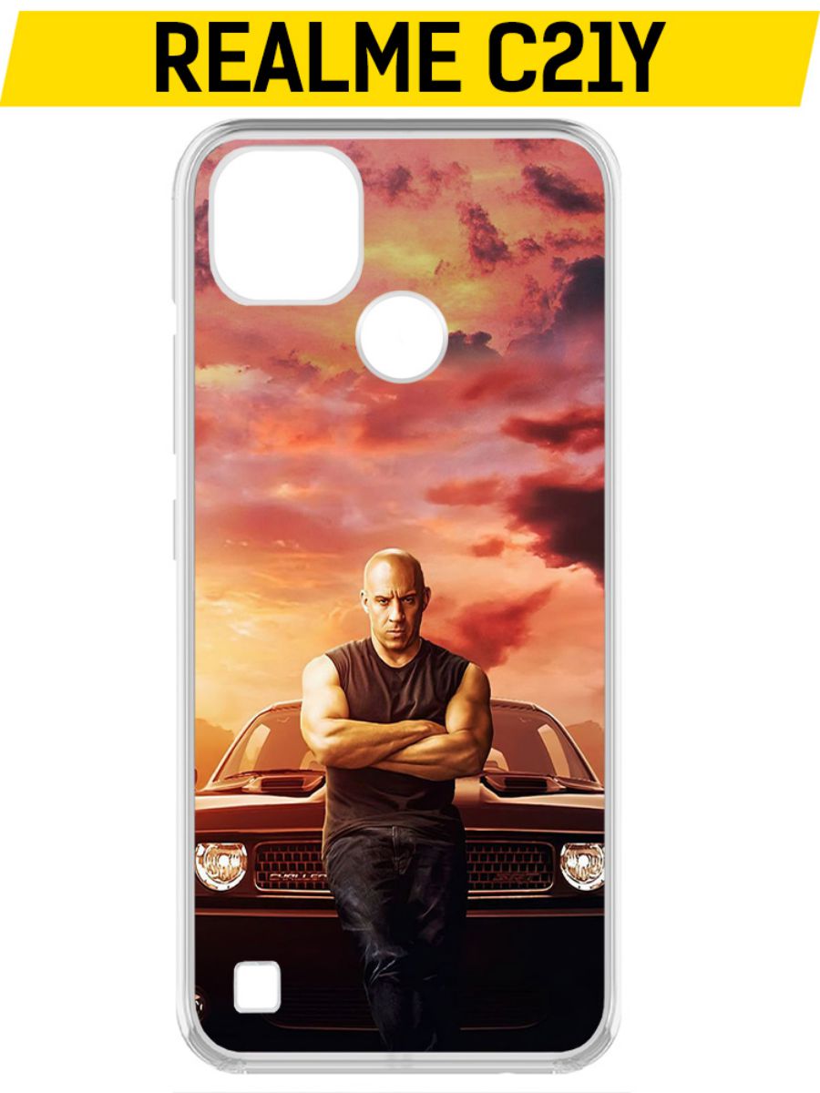 

Чехол-накладка Krutoff Clear Case Форсаж. Доминик Торетто для Realme C21Y, Прозрачный