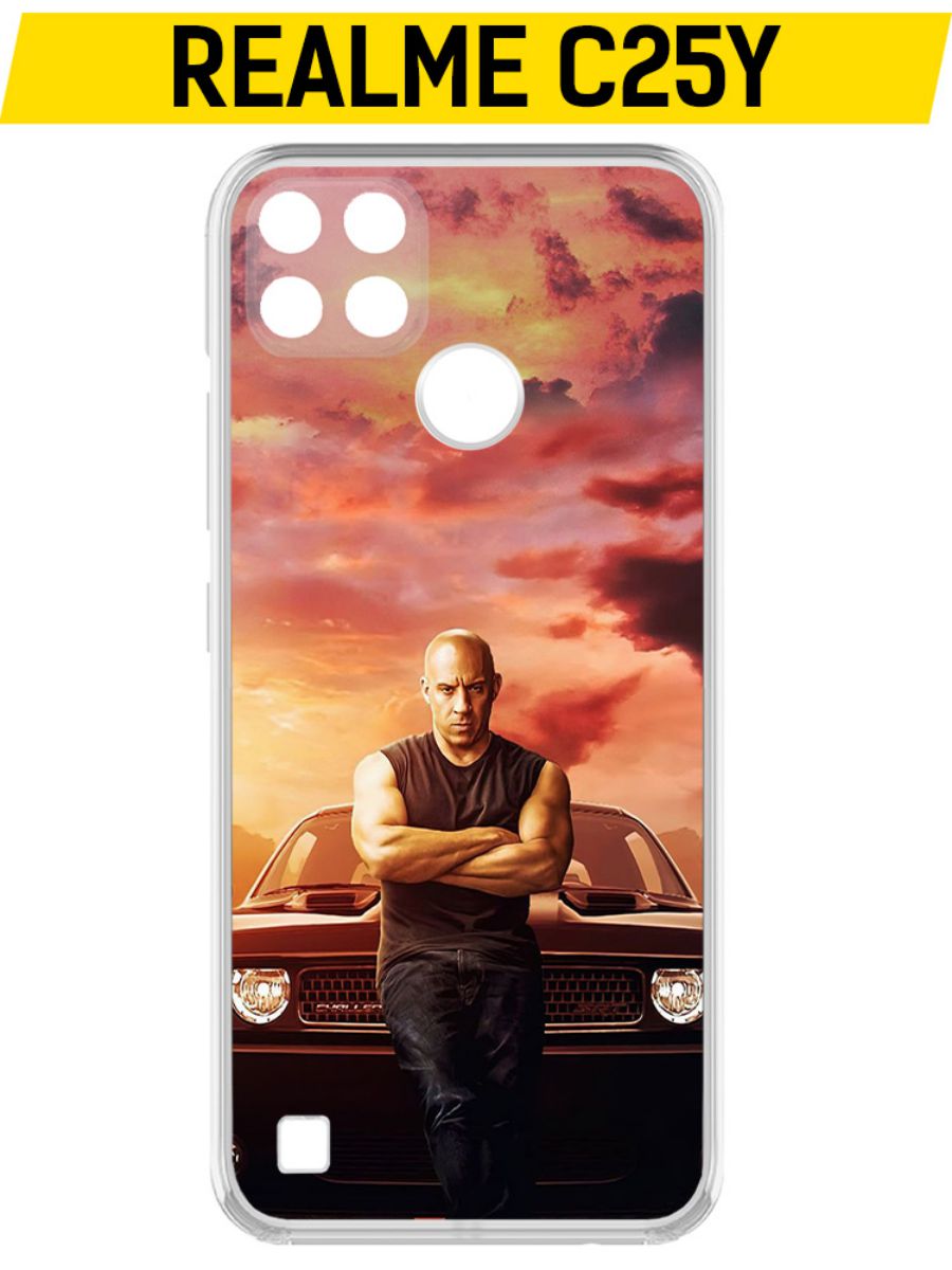 

Чехол-накладка Krutoff Clear Case Форсаж. Доминик Торетто для Realme C25Y, Прозрачный