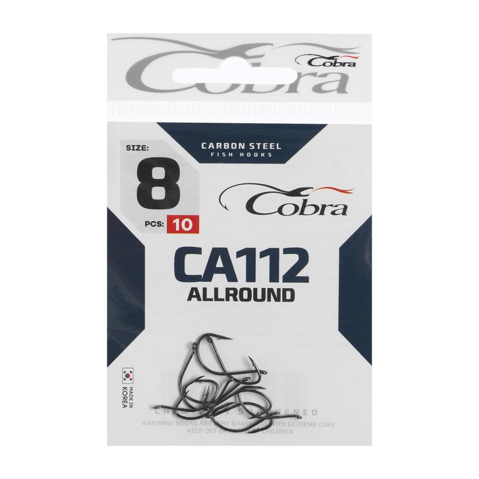 

Крючки Cobra ALLROUND сер. CA112 разм.008 10шт., Черный