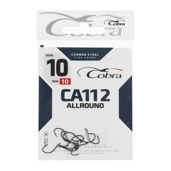 Крючки Cobra ALLROUND сер. CA112 разм.010 10шт.