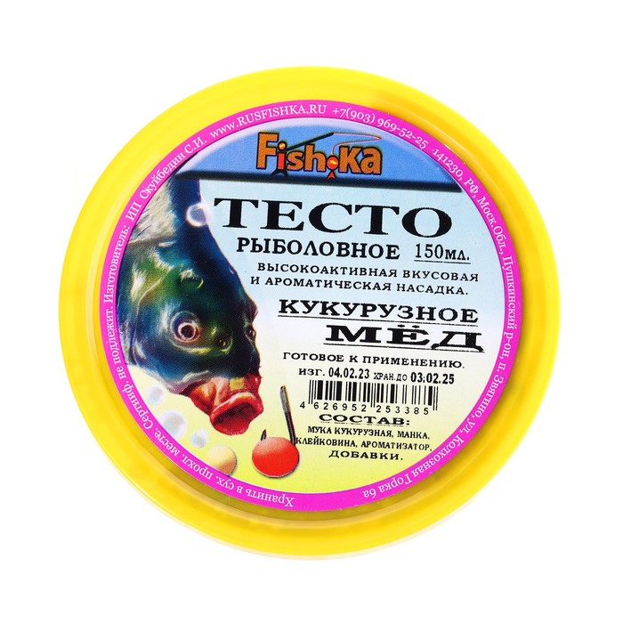 

Тесто готовое Fish.ka КУКУРУЗНОЕ, мед, 150 мл., Коричневый