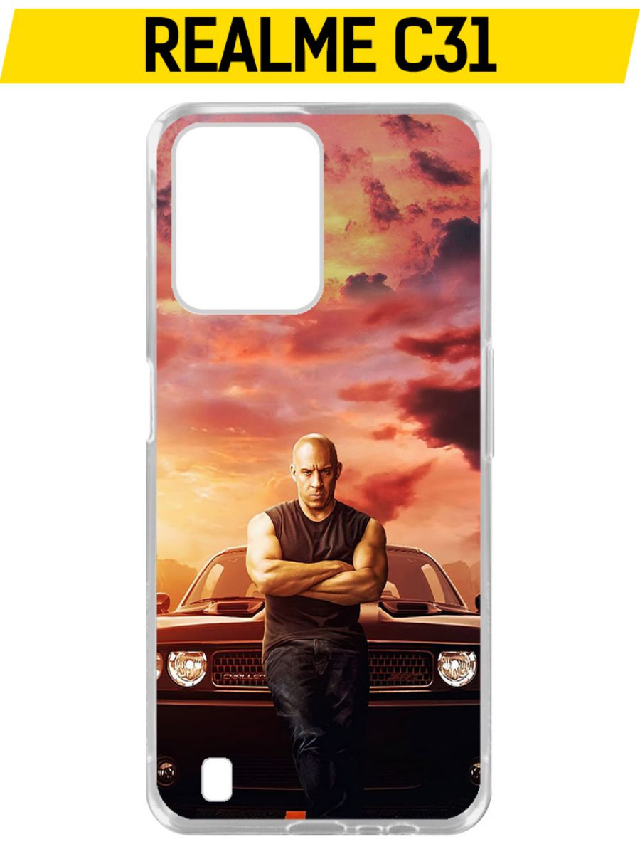 Чехол-накладка Krutoff Clear Case Форсаж. Доминик Торетто для Realme C31