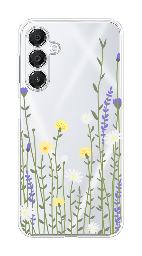 

Чехол на Samsung Galaxy A16 "Ромашка и лаванда", Зеленый;желтый;прозрачный, 2110250-1