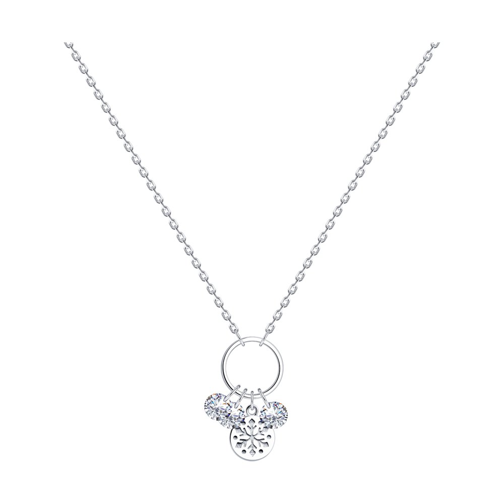 

Колье из серебра с фианитом 50 см SOKOLOV 94070563, 94070563